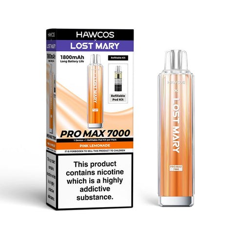 Hawcos x Lost Mary Pro Max 7000 Refillable Vape Kit - (Pack of 5) - Washington Vapes Wholesale