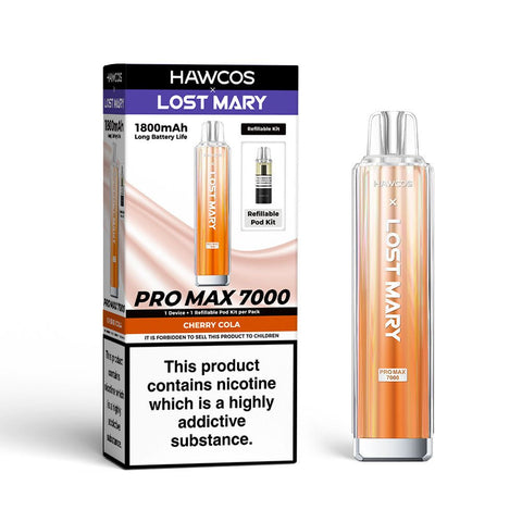 Hawcos x Lost Mary Pro Max 7000 Refillable Vape Kit - (Pack of 5) - Washington Vapes Wholesale