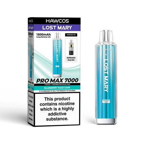 Hawcos x Lost Mary Pro Max 7000 Refillable Vape Kit - (Pack of 5) - Washington Vapes Wholesale