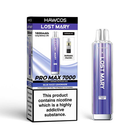 Hawcos x Lost Mary Pro Max 7000 Refillable Vape Kit - (Pack of 5) - Washington Vapes Wholesale