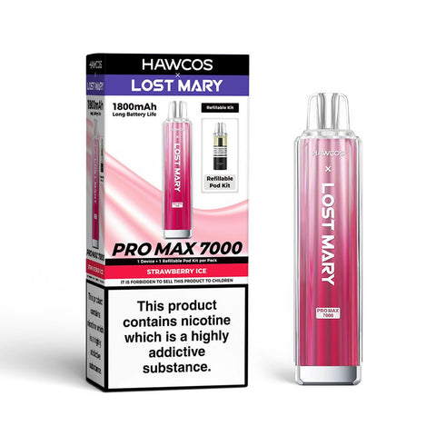 Hawcos x Lost Mary Pro Max 7000 Refillable Vape Kit - (Pack of 5) - Washington Vapes Wholesale