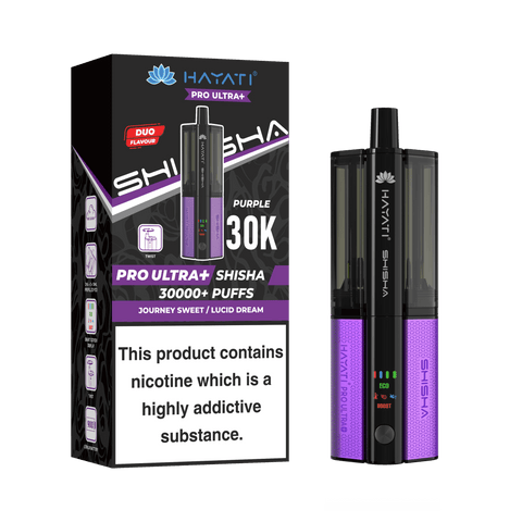 Hayati Pro Ultra+30K Shisha Rechargeable Vape Kit - (Pack of 5) - Washington Vapes Wholesale