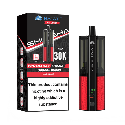 Hayati Pro Ultra+30K Shisha Rechargeable Vape Kit - (Pack of 5) - Washington Vapes Wholesale