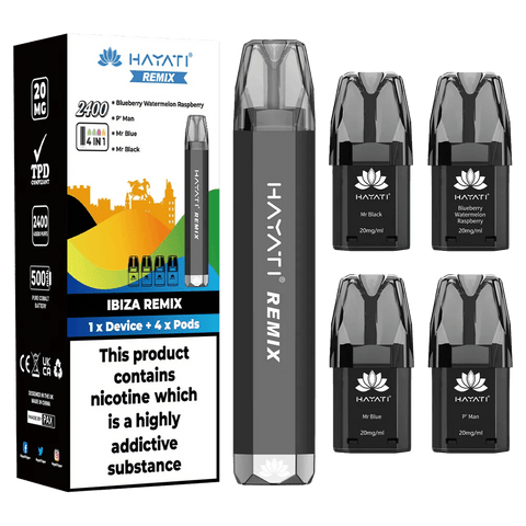 Hayati Remix 2400 Disposable Vape - (Box of 5) - Washington Vapes Wholesale