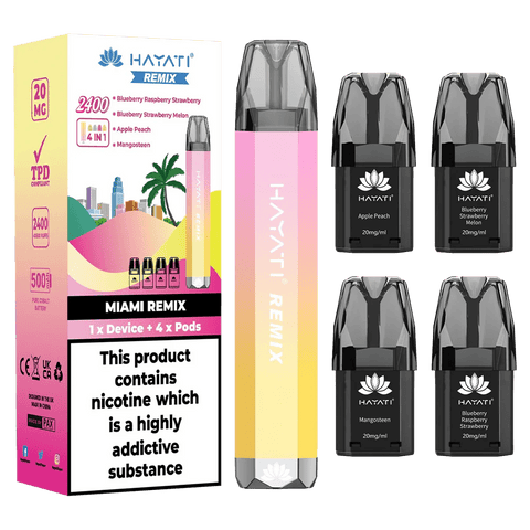 Hayati Remix 2400 Disposable Vape - (Box of 5) - Washington Vapes Wholesale