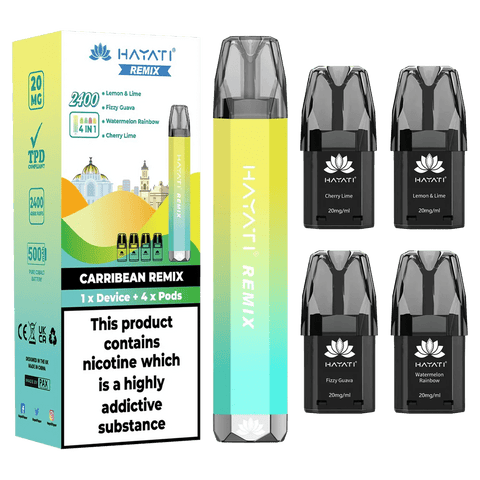 Hayati Remix 2400 Disposable Vape - (Box of 5) - Washington Vapes Wholesale