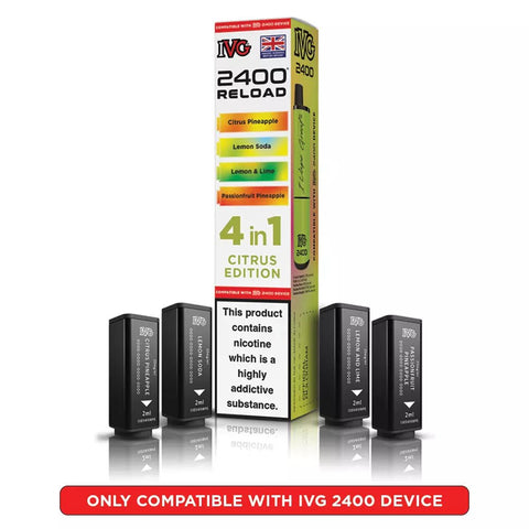 IVG 2400 Reload Prefilled Pods 4 in 1 Edition - (Pack of 5) - Washington Vapes Wholesale