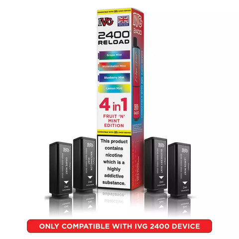 IVG 2400 Reload Prefilled Pods 4 in 1 Edition - (Pack of 5) - Washington Vapes Wholesale