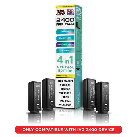 IVG 2400 Reload Prefilled Pods 4 in 1 Edition - (Pack of 5) - Washington Vapes Wholesale