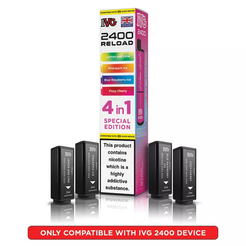 IVG 2400 Reload Prefilled Pods 4 in 1 Edition - (Pack of 5) - Washington Vapes Wholesale
