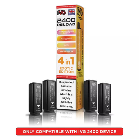 IVG 2400 Reload Prefilled Pods 4 in 1 Edition - (Pack of 5) - Washington Vapes Wholesale