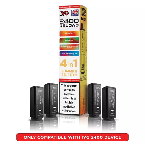 IVG 2400 Reload Prefilled Pods 4 in 1 Edition - (Pack of 5) - Washington Vapes Wholesale