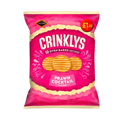 Jacob's Crinklys Prawn Cocktail – 90g (Pack of 15) PM £1.25 - Washington Vapes Wholesale