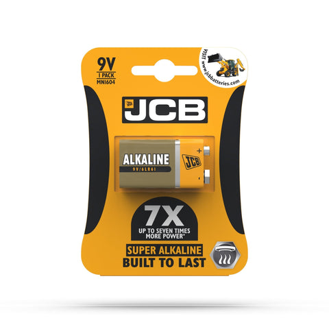 JCB 9V Super Alkaline 1pk - (Pack of 10) - Washington Vapes Wholesale