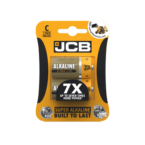 JCB C Size Super Alkaline 2pk - (Pack of 10) - Washington Vapes Wholesale
