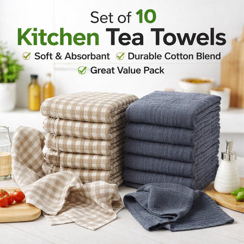 Kitchen Tea Towels – Pack of 10 - Washington Vapes Wholesale