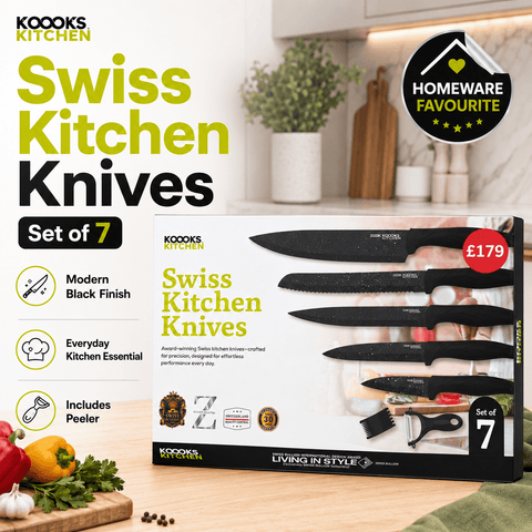 Kooks Kitchen Swiss Kitchen Knives - (Pack of 7) - Washington Vapes Wholesale