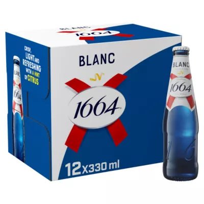 Kronenbourg 1664 Blanc Premium Lager Beer 330ml Bottles - (12 Pack) - Washington Vapes Wholesale