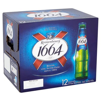Kronenbourg 1664 Blanc Premium Lager Beer 330ml Bottles - (12 Pack) - Washington Vapes Wholesale