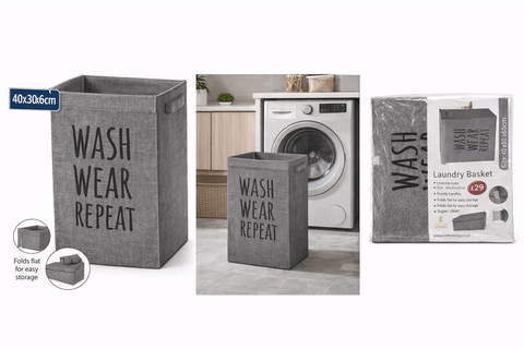 Laundry Basket with Lid – (40x30x60cm) - Washington Vapes Wholesale
