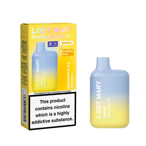 Lost Mary BM600 Rechargeable Prefilled Pod Kit - (Box of 10) - Washington Vapes Wholesale