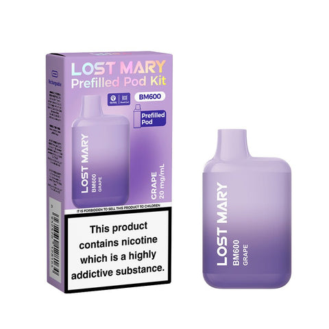 Lost Mary BM600 Rechargeable Prefilled Pod Kit - (Box of 10) - Washington Vapes Wholesale