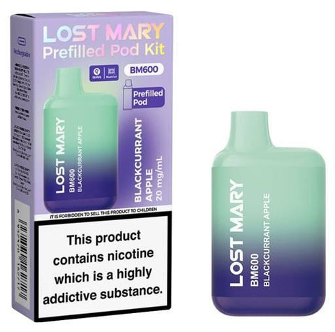 Lost Mary BM600 Rechargeable Prefilled Vape Kit - (Box of 10) - Washington Vapes Wholesale