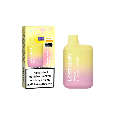 Lost Mary BM600 Rechargeable Prefilled Vape Kit - (Box of 10) - Washington Vapes Wholesale