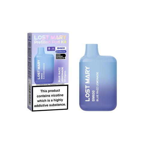 Lost Mary BM600 Rechargeable Prefilled Vape Kit - (Box of 10) - Washington Vapes Wholesale