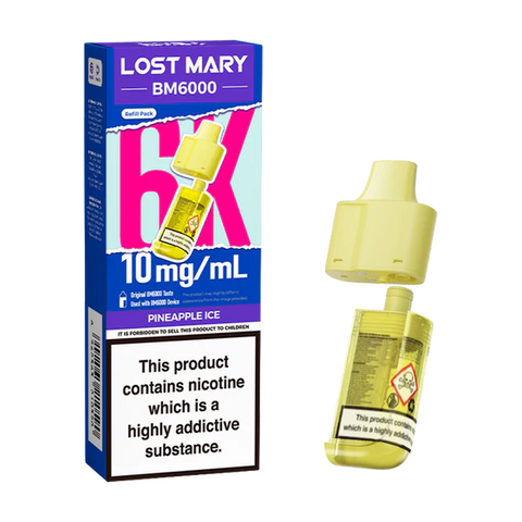 Lost Mary BM6000 Refill Pods 10mg - (Pack Of 5) - Washington Vapes Wholesale