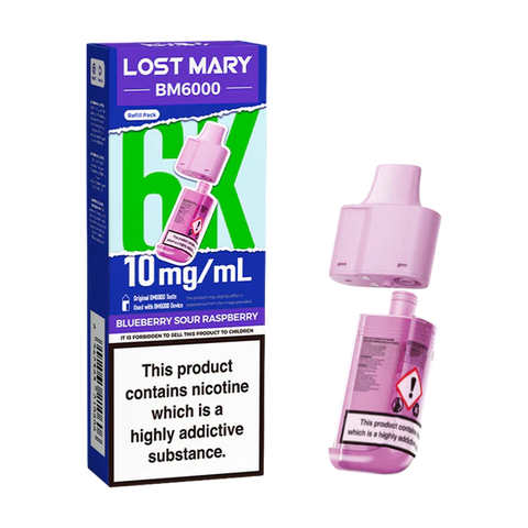 Lost Mary BM6000 Refill Pods 10mg - (Pack Of 5) - Washington Vapes Wholesale