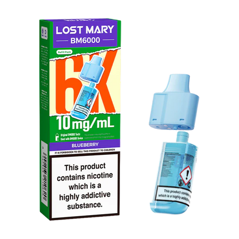 Lost Mary BM6000 Refill Pods 10mg - (Pack Of 5) - Washington Vapes Wholesale