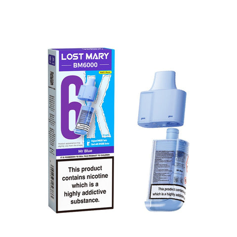 Lost Mary BM6000 Refillable Pods - (Pack of 5) - Washington Vapes Wholesale