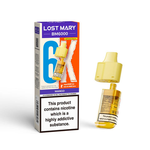 Lost Mary BM6000 Refillable Pods - (Pack of 5) - Washington Vapes Wholesale