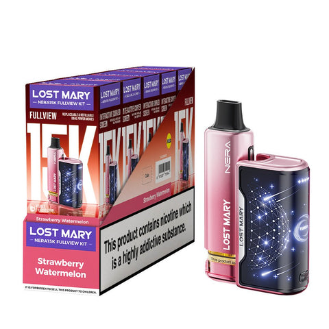 Lost Mary Nera 15K Fullview Rechargeable Vape Kit - (Pack of 5) - Washington Vapes Wholesale