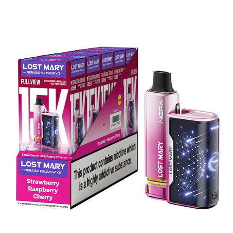 Lost Mary Nera 15K Fullview Rechargeable Vape Kit - (Pack of 5) - Washington Vapes Wholesale