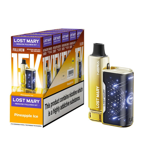 Lost Mary Nera 15K Fullview Rechargeable Vape Kit - (Pack of 5) - Washington Vapes Wholesale