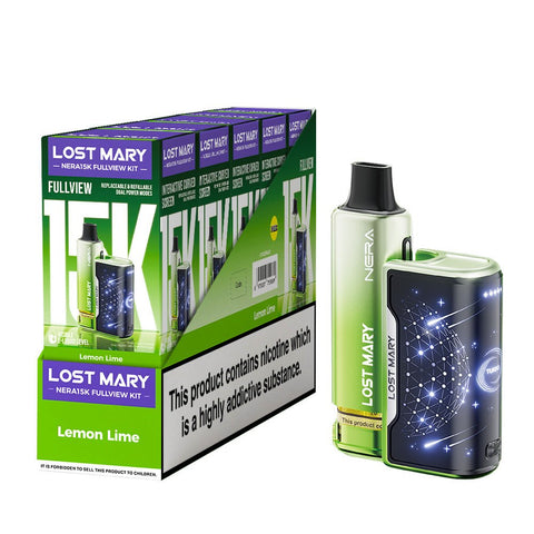 Lost Mary Nera 15K Fullview Rechargeable Vape Kit - (Pack of 5) - Washington Vapes Wholesale