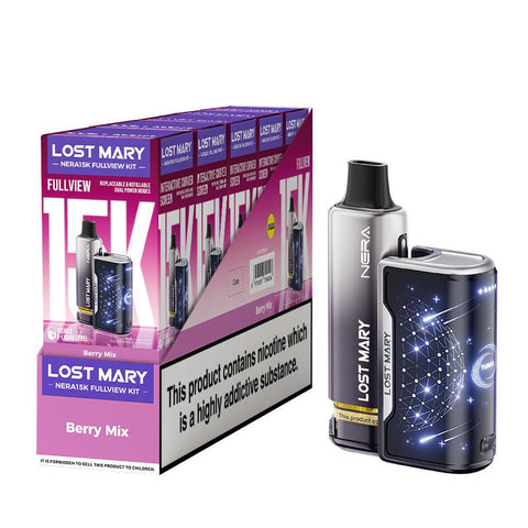 Lost Mary Nera 15K Fullview Rechargeable Vape Kit - (Pack of 5) - Washington Vapes Wholesale