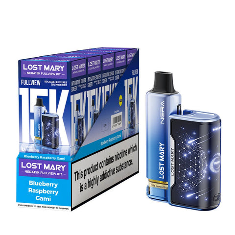 Lost Mary Nera 15K Fullview Rechargeable Vape Kit - (Pack of 5) - Washington Vapes Wholesale