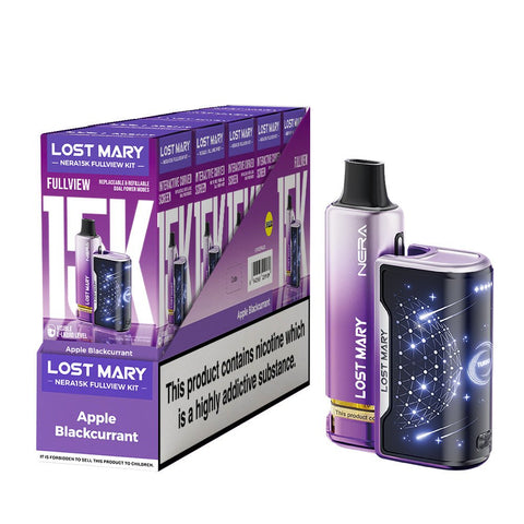 Lost Mary Nera 15K Fullview Rechargeable Vape Kit - (Pack of 5) - Washington Vapes Wholesale
