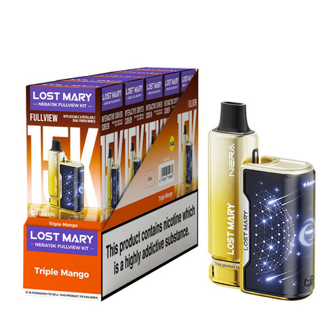 Lost Mary Nera 15K Fullview Rechargeable Vape Kit - (Pack of 5) - Washington Vapes Wholesale