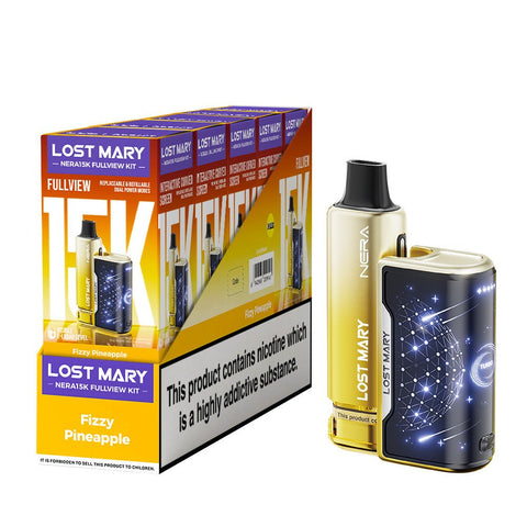 Lost Mary Nera 15K Fullview Rechargeable Vape Kit - (Pack of 5) - Washington Vapes Wholesale