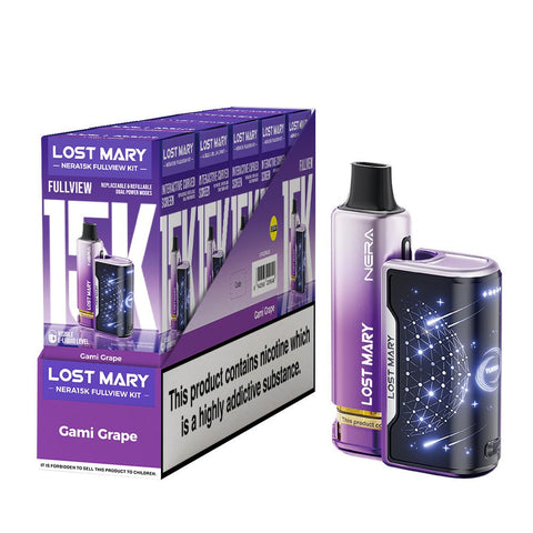 Lost Mary Nera 15K Fullview Rechargeable Vape Kit - (Pack of 5) - Washington Vapes Wholesale