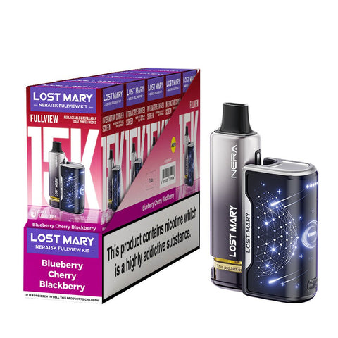 Lost Mary Nera 15K Fullview Rechargeable Vape Kit - (Pack of 5) - Washington Vapes Wholesale