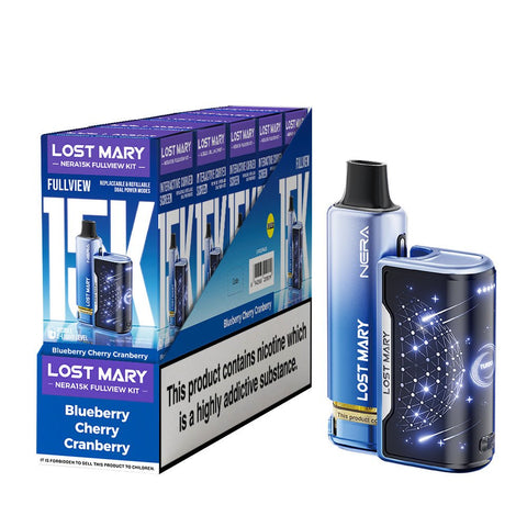 Lost Mary Nera 15K Fullview Rechargeable Vape Kit - (Pack of 5) - Washington Vapes Wholesale
