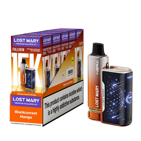 Lost Mary Nera 15K Fullview Rechargeable Vape Kit - (Pack of 5) - Washington Vapes Wholesale