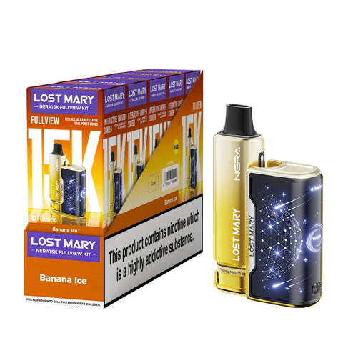 Lost Mary Nera 15K Fullview Rechargeable Vape Kit - (Pack of 5) - Washington Vapes Wholesale
