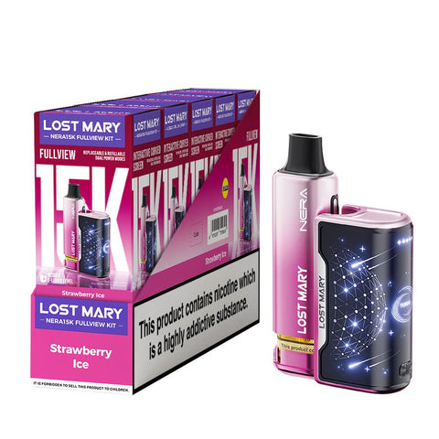 Lost Mary Nera 15K Fullview Rechargeable Vape Kit - (Pack of 5) - Washington Vapes Wholesale