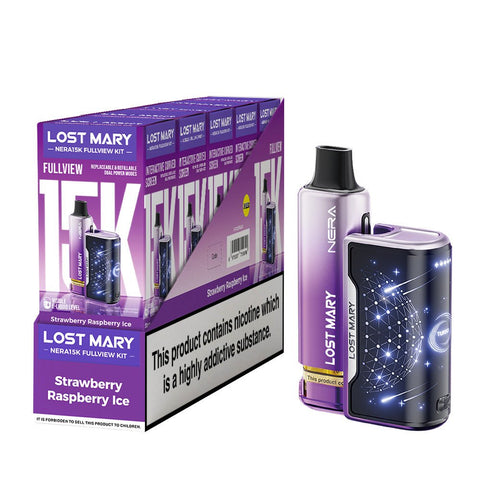 Lost Mary Nera 15K Fullview Rechargeable Vape Kit - (Pack of 5) - Washington Vapes Wholesale